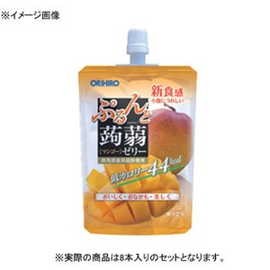 オリヒロ ぷるんと 蒟蒻ゼリースタンディング マンゴー味 【1ケース（130g×8本）】