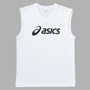 アシックス（asics） ノースリーブシャツ M・0190（ホワイト×ブラック）