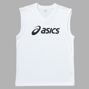 アシックス（asics） ノースリーブシャツ L・0190（ホワイト×ブラック）
