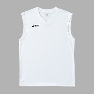 アシックス（asics） Jr.ノースリーブシャツ 140・0190（ホワイト×ブラック）