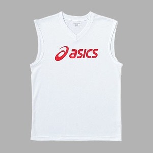 アシックス（asics） Jr.ノースリーブシャツ 120・0123（ホワイト×レッド）