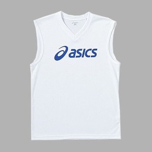 アシックス（asics） Jr.ノースリーブシャツ 120・0145（ホワイト×ブルー）