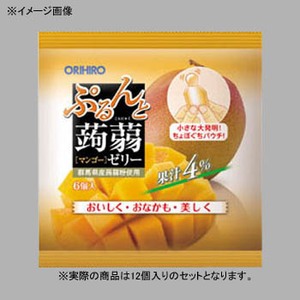 オリヒロ ぷるんと蒟蒻ゼリー 新パウチ マンゴー 【1ケース （20g×6個）×12個】