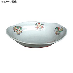 九谷美陶園 2410 丸紋様六寸楕円鉢
