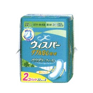 P&G ウィスパー ダブル安心羽つき ふつう-多い日用 22×2個入り