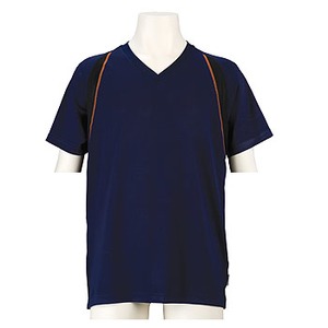 グンゼ BODYWILD SPORTS ウォームアップVネックTシャツ M 64（ネービーブルー）
