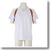 BODYWILD SPORTS ウォームアップVネックTシャツ L 03（ホワイト）