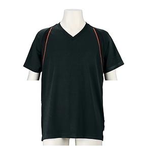 グンゼ BODYWILD SPORTS ウォームアップVネックTシャツ L 97（ブラック）