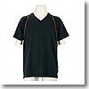 グンゼ BODYWILD SPORTS ウォームアップVネックTシャツ L 97（ブラック）