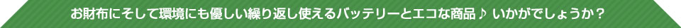 �����z�ɂ����Ċ��ɂ��D�����J��Ԃ��g����o�b�e���[�ƃG�R�ȏ��i�� �������ł��傤���H