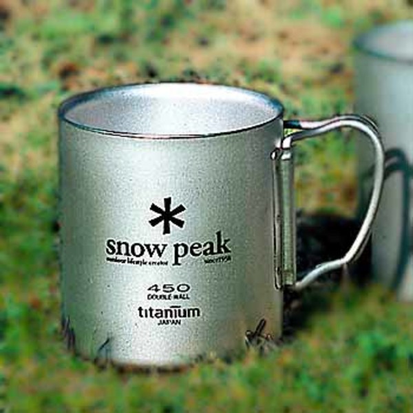 スノーピーク(snow peak) チタンダブルマグ450 フォールディングハンドル MG-053 チタン製マグカップ