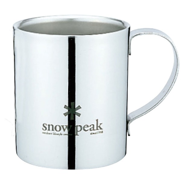 スノーピーク(snow peak) スノーピークロゴダブルマグ240 MG-112 ステンレス製マグカップ
