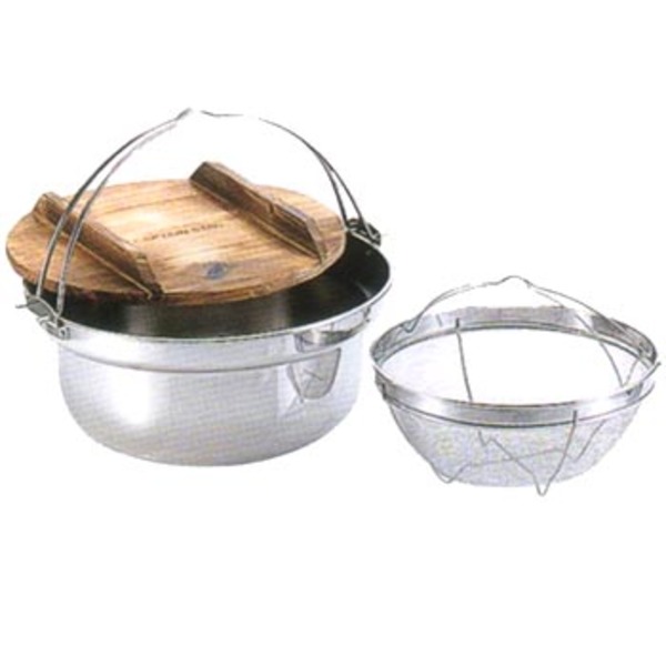 キャプテンスタッグ(CAPTAIN STAG) つる付大型ゆで鍋26cm(ざる付) M-5506 キッチンツールセット