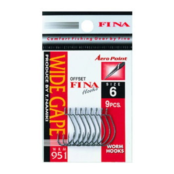 ハヤブサ(Hayabusa) WRM951 AERO  ツヤケシBN 95181 ワームフック(オフセット)