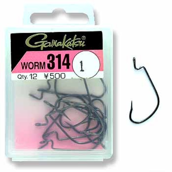 がまかつ(Gamakatsu) WORM 314(12本入り) 66151 ワームフック(オフセット)