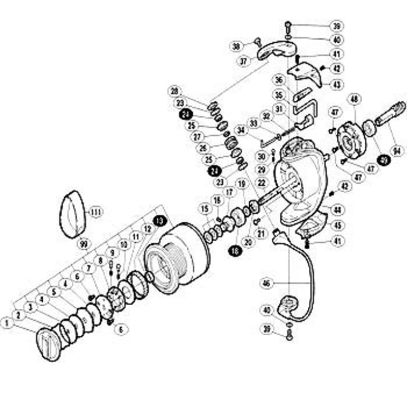 シマノ(SHIMANO) パーツ:02ツインパワー 5000PG スプール組 No99 01619