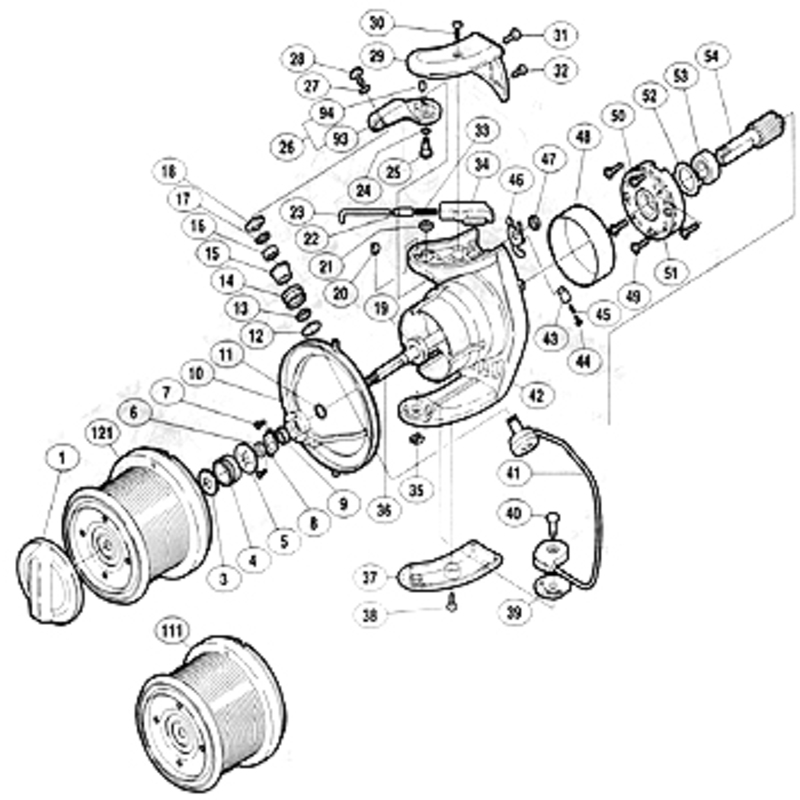シマノ(SHIMANO) パーツ:97 パワーエアロ 14000 糸落チ防止カラー組