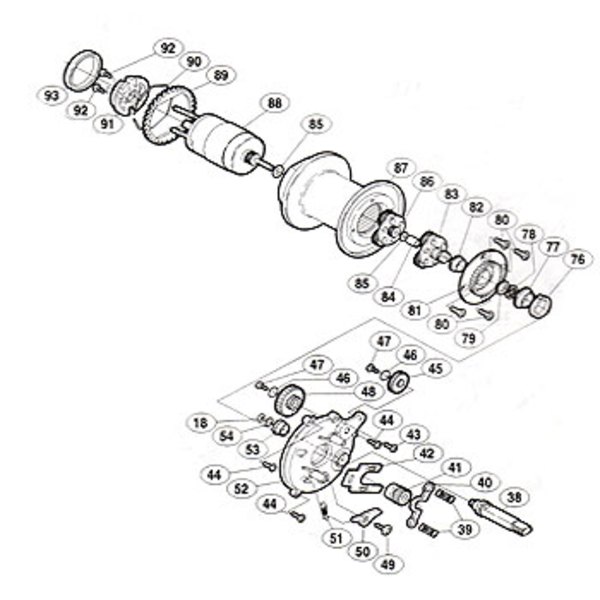 シマノ(SHIMANO) パーツ:01 電動丸 3000R モーターホルダー(部品No91