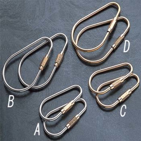 A&F COUNTRY(エイアンドエフカントリー) ナス型リング ステンレス スモール 00800010 キーホルダー