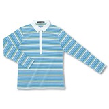 LATERRA(ラテラ) ダクロン QD コットンマルチボーダーロングスリーブポロ Women’s LSW56155 長袖シャツ(メンズ)