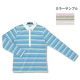 LATERRA(ラテラ) ダクロン QD コットンマルチボーダーロングスリーブポロ Women’s LSW56155 長袖シャツ(メンズ)