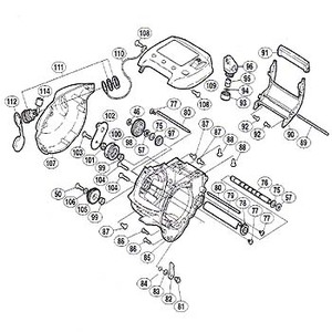 シマノ(SHIMANO) パーツ:03 電動丸 1000XH A-RB 本体枠組(部品No.085