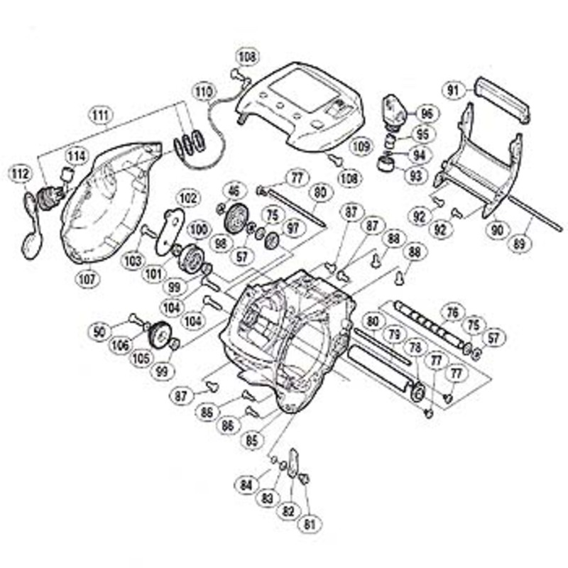 シマノ(SHIMANO) パーツ:03 電動丸 1000XH A-RB 本体枠組(部品No.085