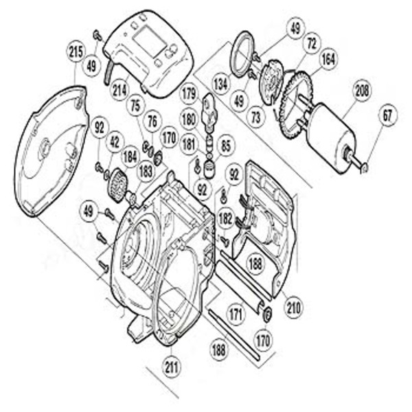 シマノ(SHIMANO) パーツ:99 電動丸 3000H モーター組(部品No.208) 01446