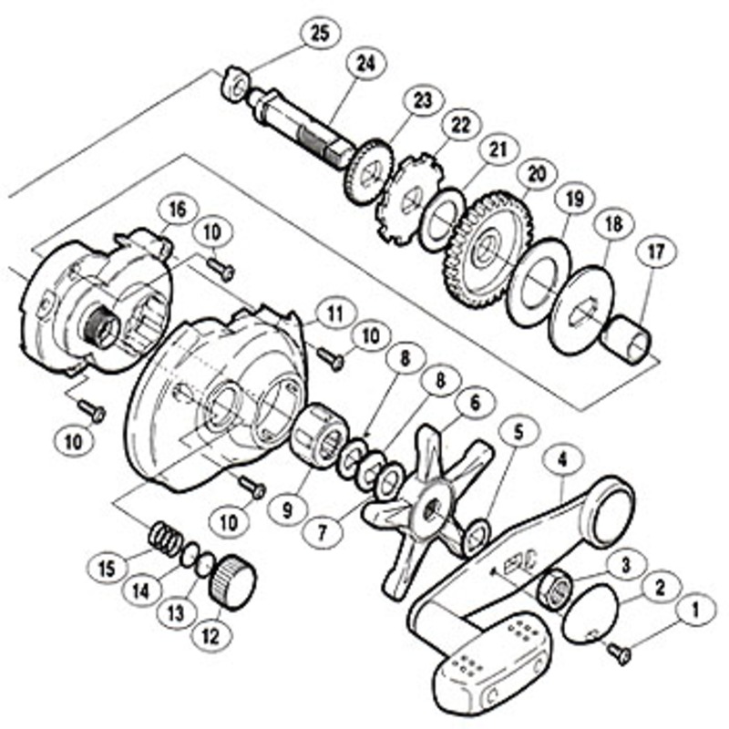 シマノ(SHIMANO) パーツ:05 幻風 400XT A-RB ハンドル組(部品No.004
