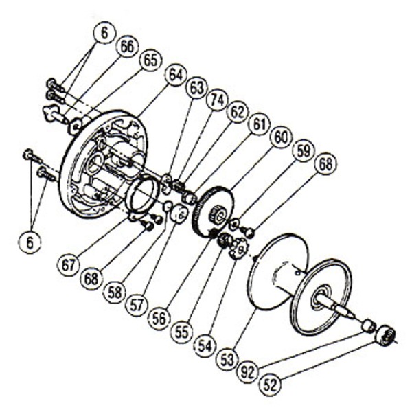 シマノ(SHIMANO) パーツ:チタノス船 GT-2000 スプール(部品No.053