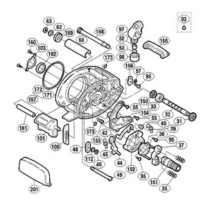 シマノ(SHIMANO) パーツ:スコーピオン メタニウム Mg ピニオンギヤ A