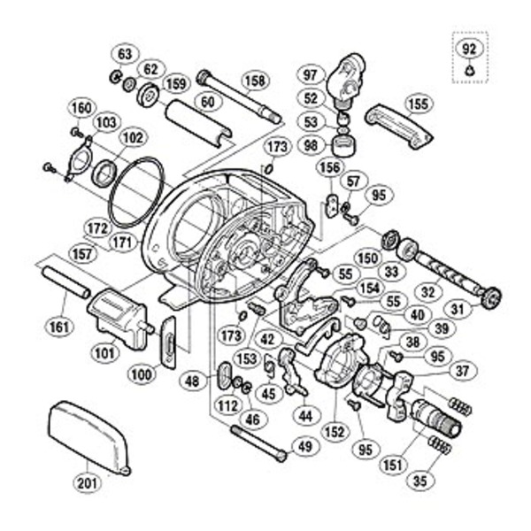 シマノ(SHIMANO) パーツ:スコーピオン メタニウム Mg レベルワインドガード No155 01471