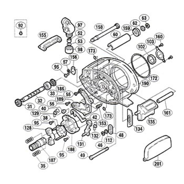 シマノ(SHIMANO) パーツ:スコーピオン メタニウム Mg-L クラッチカム間座 No040 01526