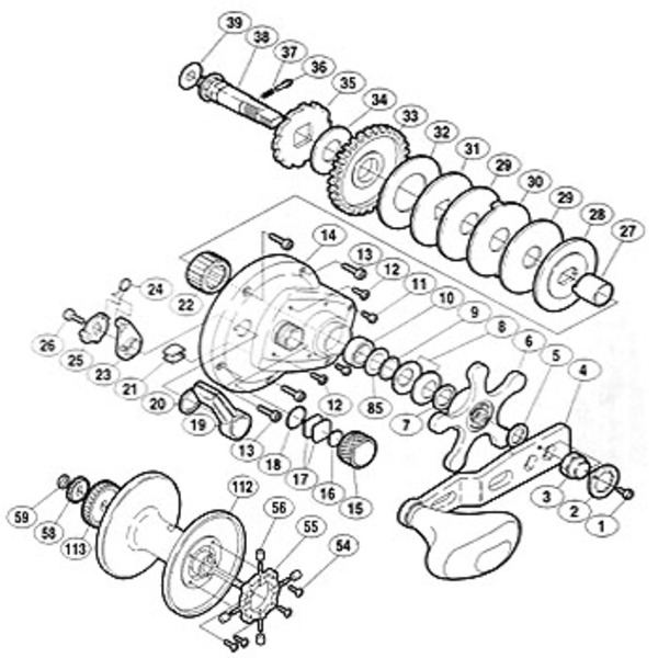 シマノ(SHIMANO) パーツ:海魂 3000T ハンドル組(部品No.004) 01370