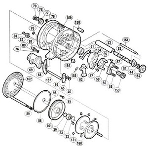 シマノ(SHIMANO) パーツ:01 カルカッタ コンクエスト 100 本体枠組