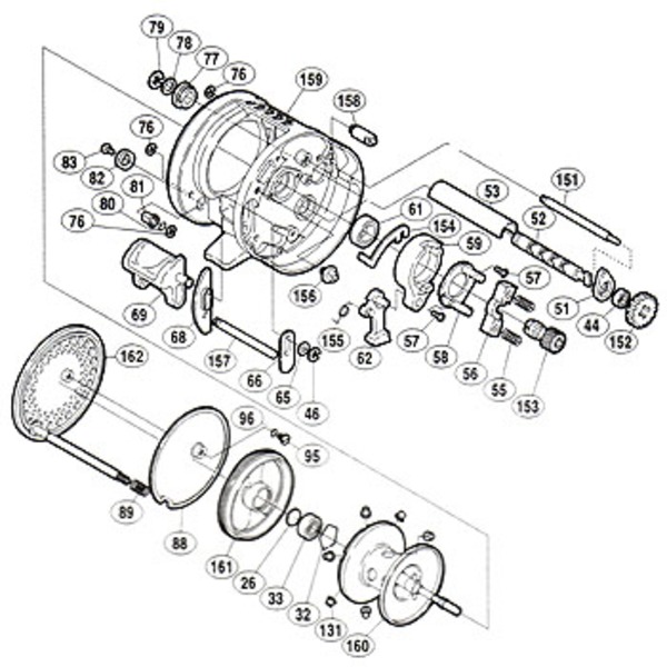 シマノ(SHIMANO) パーツ:01 カルカッタ コンクエスト 100 本体枠組