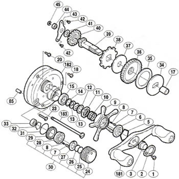 シマノ(SHIMANO) パーツ:05 カルカッタ コンクエスト 250DC A-RB