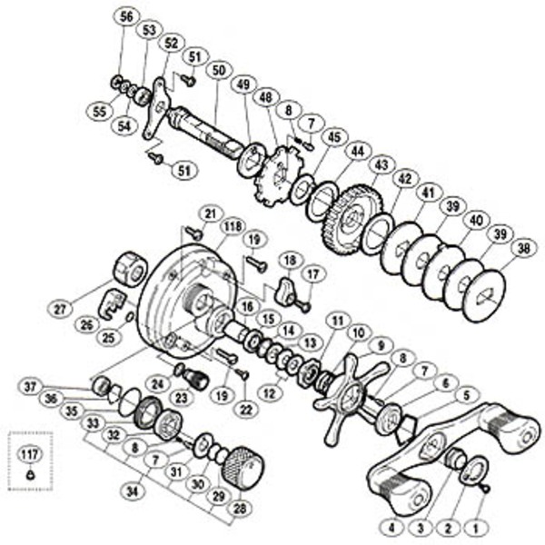 シマノ(SHIMANO) パーツ:01 カルカッタ コンクエスト 300 スプール