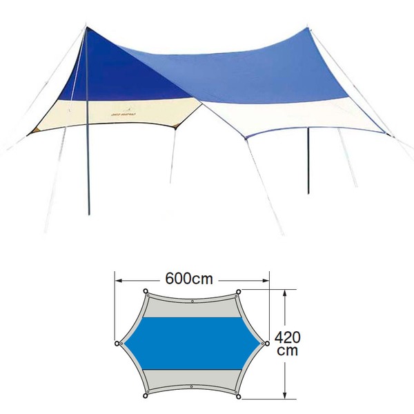 キャプテンスタッグ(CAPTAIN STAG) オルディナ ヘキサタープセット M-3173 ウィング型(ポール:1～2本)