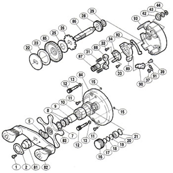 シマノ(SHIMANO) パーツ:02 アクシス 101 バージョン2 ハンドル組