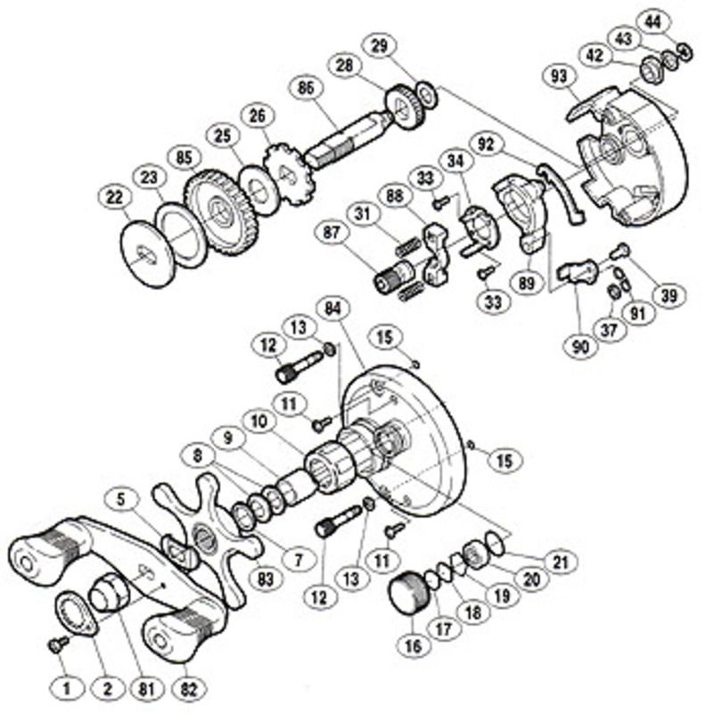 シマノ(SHIMANO) パーツ:02 アクシス 101 バージョン2 ハンドル組