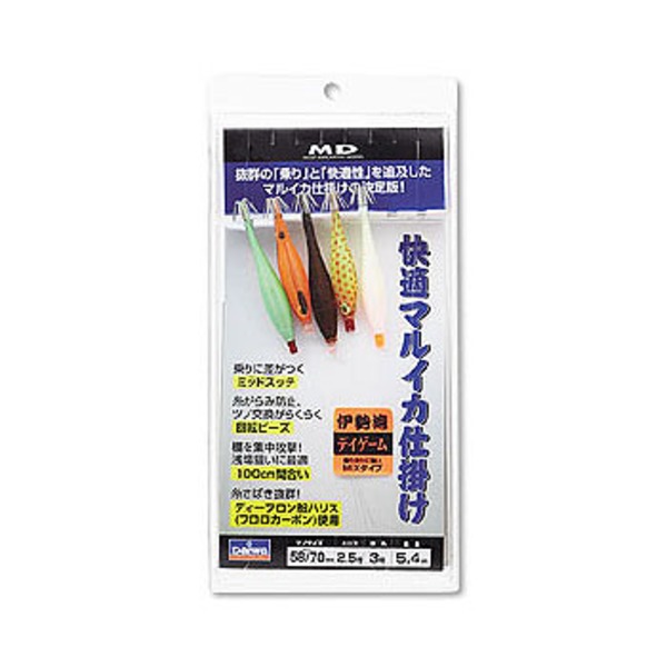 ダイワ(Daiwa) 快適マルイカ仕掛け MD-58/70MIX 5本角 7106280 仕掛け