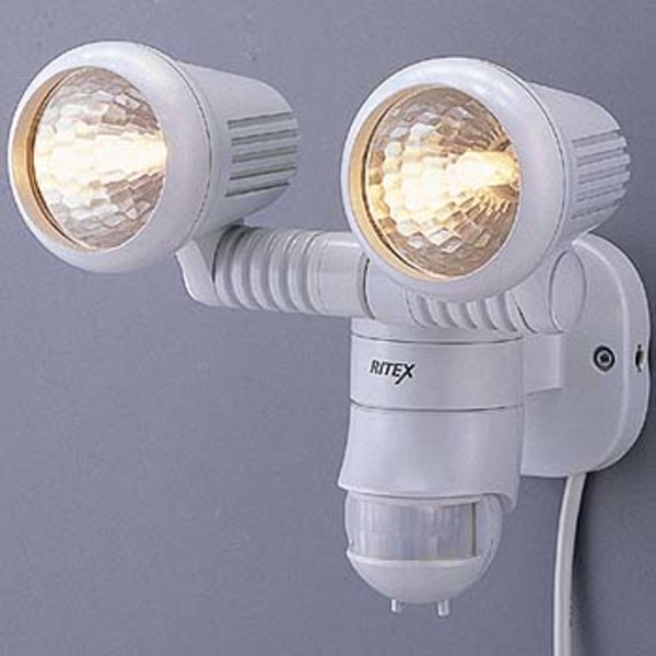 ライテックス(RITEX) 防雨センサーライトM ハロゲン100W×2 M-2200 センサー&アラーム
