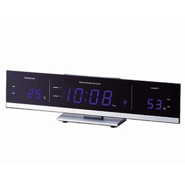 IDEA(イデア) 電波LED温湿時計 LCR031-BL クロック(置時計･掛け時計)