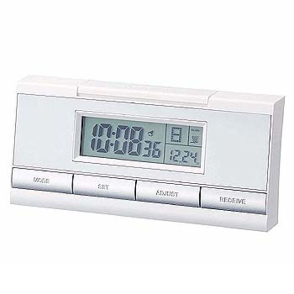 IDEA(イデア) デスクトップ電波アラームクロック LCR035-W クロック(置時計･掛け時計)