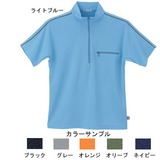ムッシュ(MUSSHU) フリーズドライ メンズ半袖ジップアップシャツ(スリムタイプ) 40070 半袖Tシャツ(メンズ)