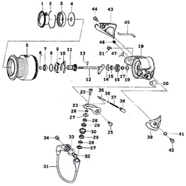 ダイワ(Daiwa) パーツ:EXIST STZ CUSTOM2004 ローラーカラー B No029 110:697 1000～2500番用その他パーツ