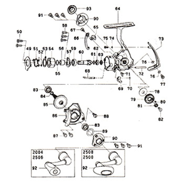 ダイワ(Daiwa) パーツ:EXIST 2004 ハンドルキャップ No093 151:140 1000～2500番用その他パーツ