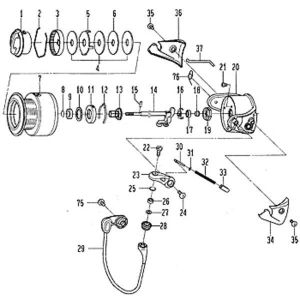 ダイワ(Daiwa) パーツ:セルテート 2500 ローラーW No027 190:562 1000～2500番用その他パーツ