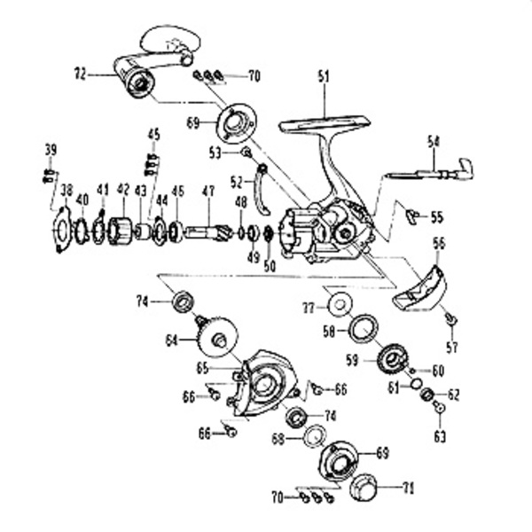 ダイワ(Daiwa) パーツ:セルテート 2500R-CUSTOM オシレーティングギヤー No059 106:073 1000～2500番用その他パーツ